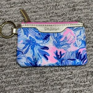 Lilly Pulitzer Blue and Pink Floral Coin/card Purse